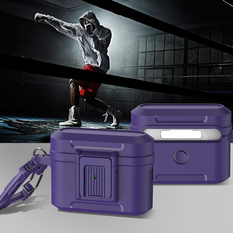 For AirPods Pro 2 Earphone TPU + PC Protective Case(Purple) - For AirPods Pro 2 by PMC Jewellery | Online Shopping South Africa | PMC Jewellery | Buy Now Pay Later Mobicred