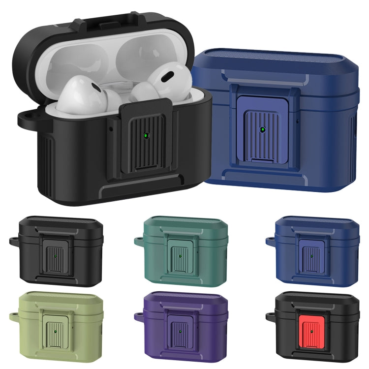 For AirPods Pro 2 Earphone TPU + PC Protective Case(Dark Green) - For AirPods Pro 2 by PMC Jewellery | Online Shopping South Africa | PMC Jewellery | Buy Now Pay Later Mobicred