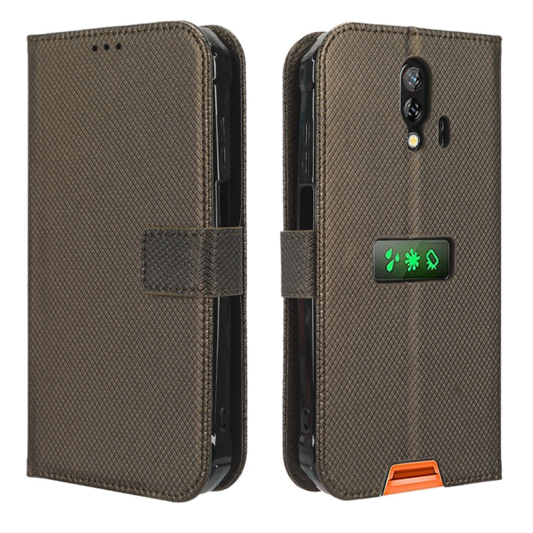 For Blackview BV7200 Diamond Texture Leather Phone Case(Brown) - More Brand by PMC TechLife | Online Shopping South Africa | PMC TechLife | Buy Now Pay Later Mobicred