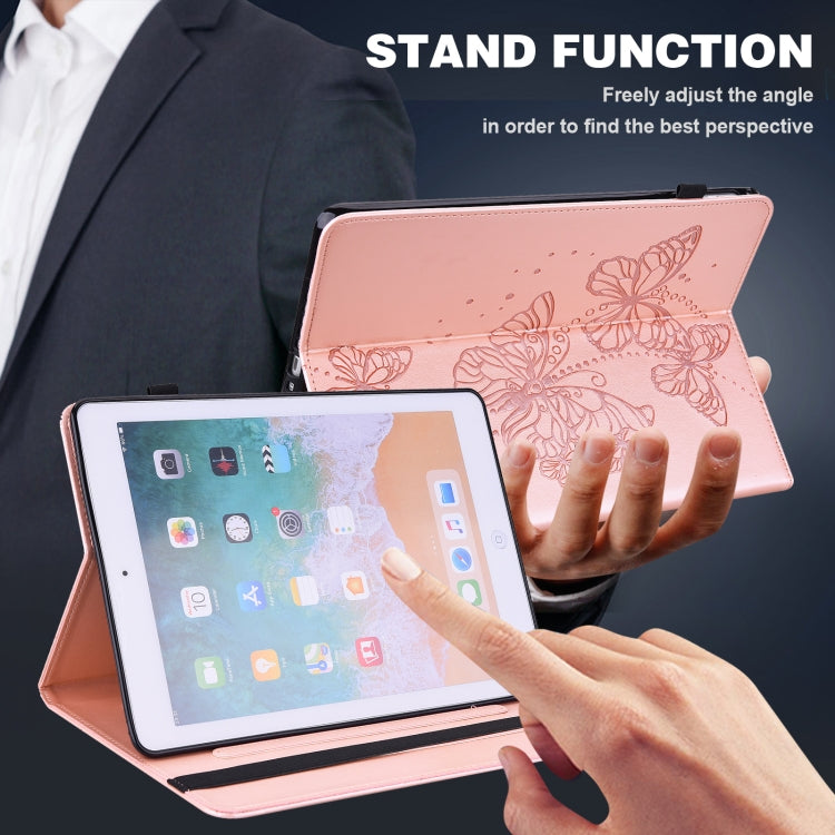 For Lenovo Pad Plus 2023 11.5 inch / Tab P11 Gen 2 Embossed Butterfly Pattern Leather Tablet Case(Pink) - Lenovo by PMC TechLife | Online Shopping South Africa | PMC TechLife | Buy Now Pay Later Mobicred