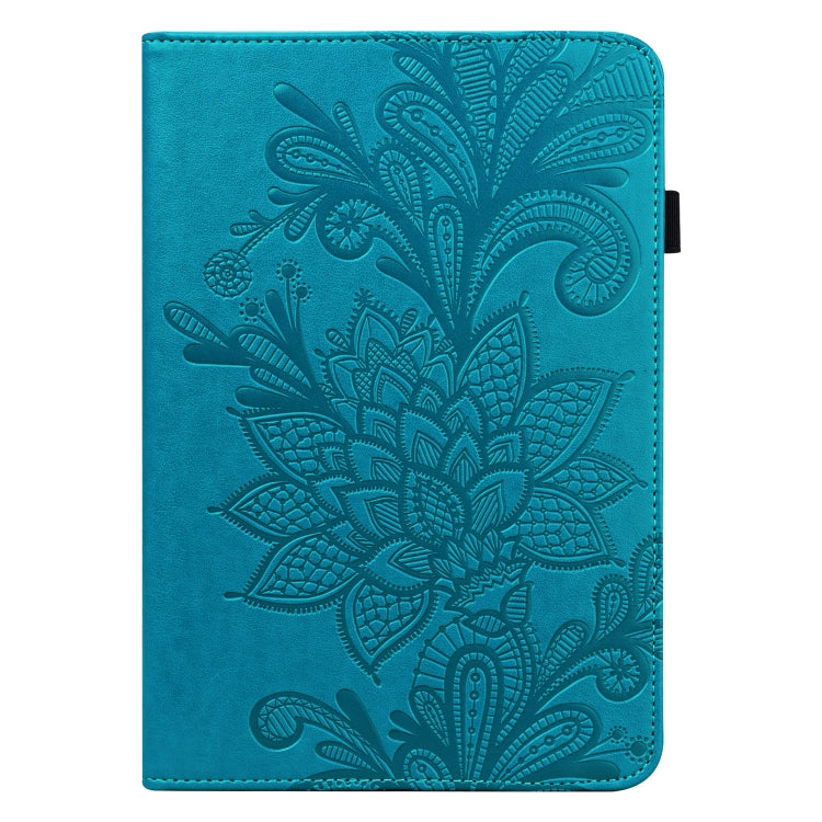 For Lenovo Tab M8 4th Gen Lace Flower Embossing Pattern Leather Tablet Case(Blue) - free shipping - PMC TechLife - Order now!