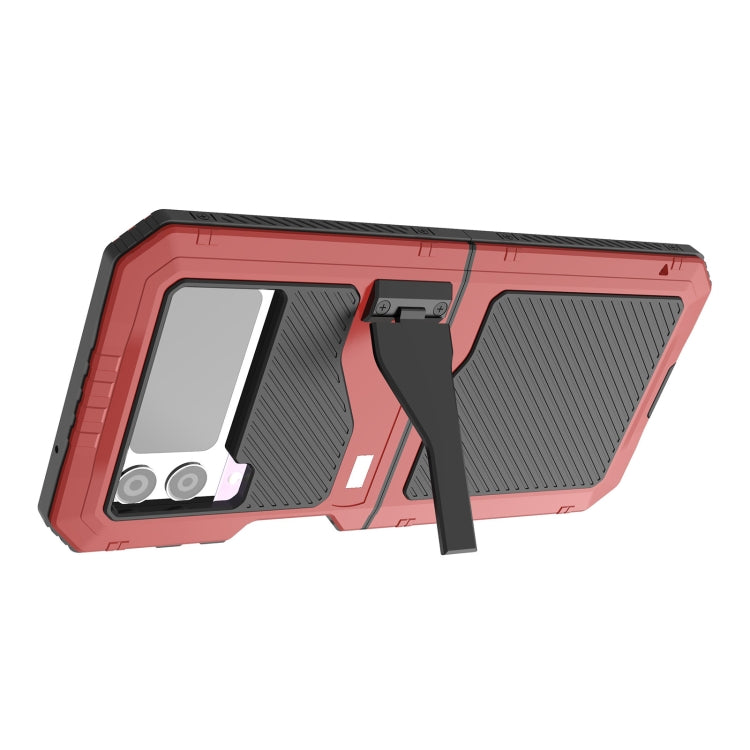 For Samsung Galaxy Z Flip4 RedPepper 360 Full Body Rugged Metal Life Waterproof Phone Case (Red) - free shipping - PMc TechLife - Order now!