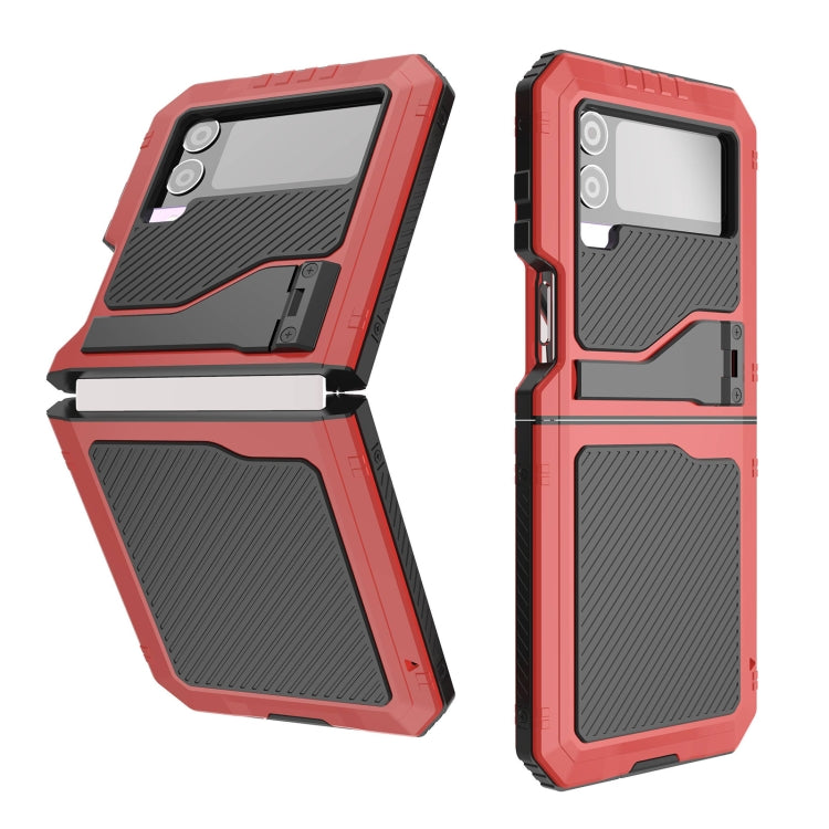 For Samsung Galaxy Z Flip4 RedPepper 360 Full Body Rugged Metal Life Waterproof Phone Case (Red) - free shipping - PMc TechLife - Order now!