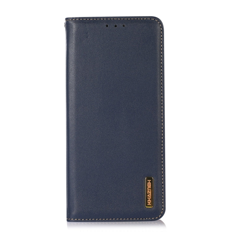 For OnePlus Ace 2 5G KHAZNEH Nappa Top Layer Cowhide Leather Phone Case(Blue) - OnePlus Cases by PMC TechLife | Online Shopping South Africa | PMC TechLife | Buy Now Pay Later Mobicred