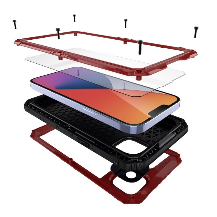 For iPhone 14 Plus RedPepper Wolf 360 Full Body Rugged Life Waterproof Phone Case(Red) - iPhone 14 Plus Cases by RedPepper | Online Shopping South Africa | PMc TechLife | Buy Now Pay Later Mobicred