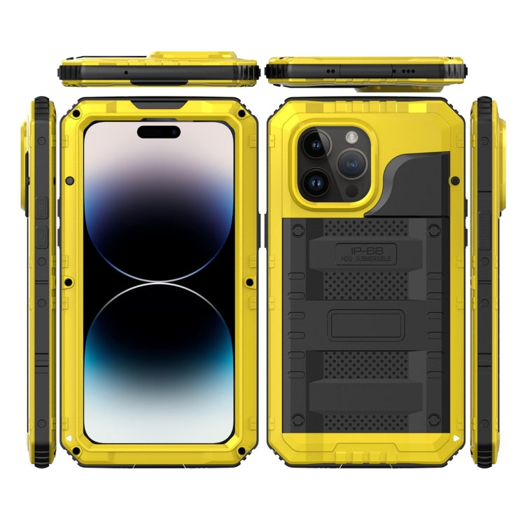 For iPhone 14 Pro Max RedPepper Wolf 360 Full Body Rugged Life Waterproof Phone Case(Yellow) - free shipping - PMc TechLife - Order now!