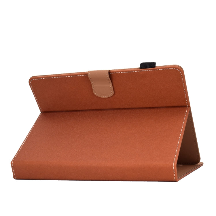 For 10 inch Solid Color Tablet PC Universal Magnetic Horizontal Flip Leather Case with Card Slots & Holder(Brown) - 10 - 11 inch by PMC TechLife | Online Shopping South Africa | PMC TechLife | Buy Now Pay Later Mobicred