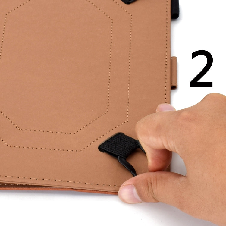 For 10 inch Solid Color Tablet PC Universal Magnetic Horizontal Flip Leather Case with Card Slots & Holder(Brown) - 10 - 11 inch by PMC TechLife | Online Shopping South Africa | PMC TechLife | Buy Now Pay Later Mobicred