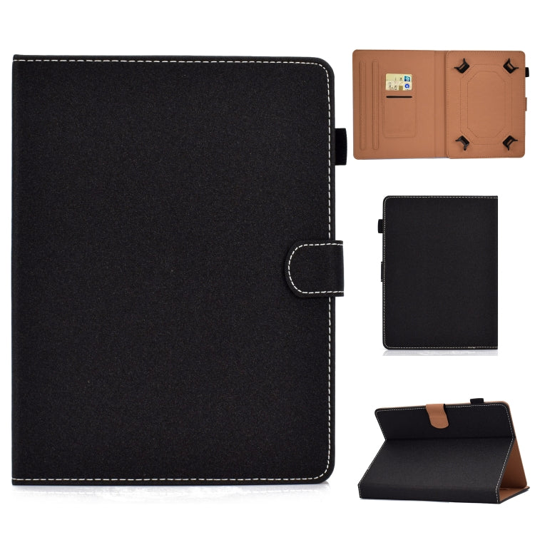 For 10 inch Solid Color Tablet PC Universal Magnetic Horizontal Flip Leather Case with Card Slots & Holder(Black) - 10 - 11 inch by PMC TechLife | Online Shopping South Africa | PMC TechLife | Buy Now Pay Later Mobicred