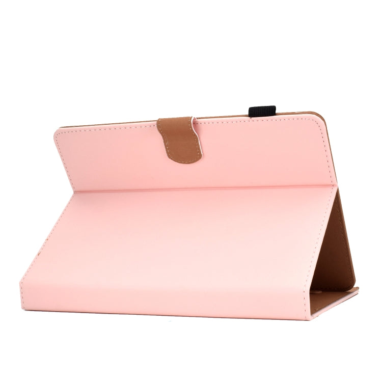 For 10 inch Solid Color Tablet PC Universal Magnetic Horizontal Flip Leather Case with Card Slots & Holder(Pink) - 10 - 11 inch by PMC TechLife | Online Shopping South Africa | PMC TechLife | Buy Now Pay Later Mobicred