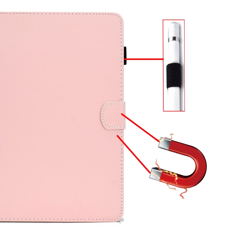 For 10 inch Solid Color Tablet PC Universal Magnetic Horizontal Flip Leather Case with Card Slots & Holder(Pink) - 10 - 11 inch by PMC TechLife | Online Shopping South Africa | PMC TechLife | Buy Now Pay Later Mobicred
