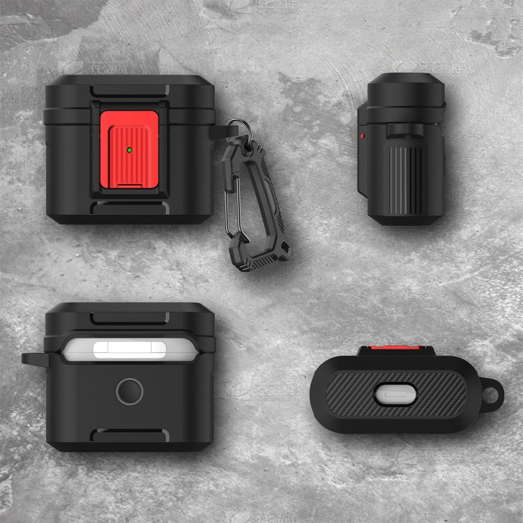 For AirPods 3 Earphone TPU + PC Protective Case(Black+Red) - For AirPods 3 by PMC Jewellery | Online Shopping South Africa | PMC Jewellery | Buy Now Pay Later Mobicred