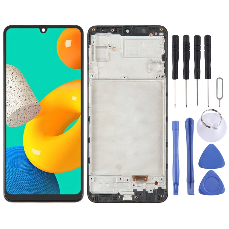 For Samsung Galaxy M32 SM-M325 OLED LCD Screen Digitizer Full Assembly with Frame - free shipping - PMc TechLife - Order now!