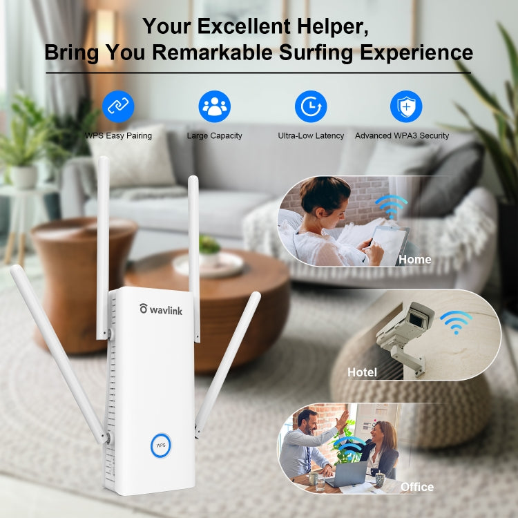 Wavlink AERIAL D4X AX1800Mbps Dual Frequency WiFi Signal Amplifier WiFi6 Extender(US Plug) - free shipping - PMC Jewellery - Order now!