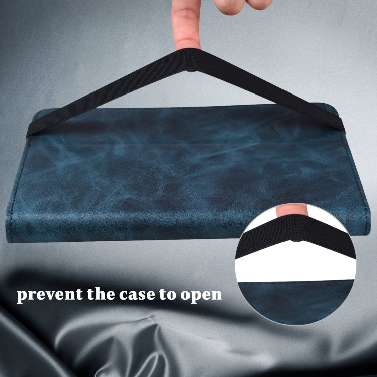 For Lenovo Tab M8 4th Gen TB-300FU Embossed Striped Leather Tablet Case(Blue) - Lenovo by PMC TechLife | Online Shopping South Africa | PMC TechLife | Buy Now Pay Later Mobicred