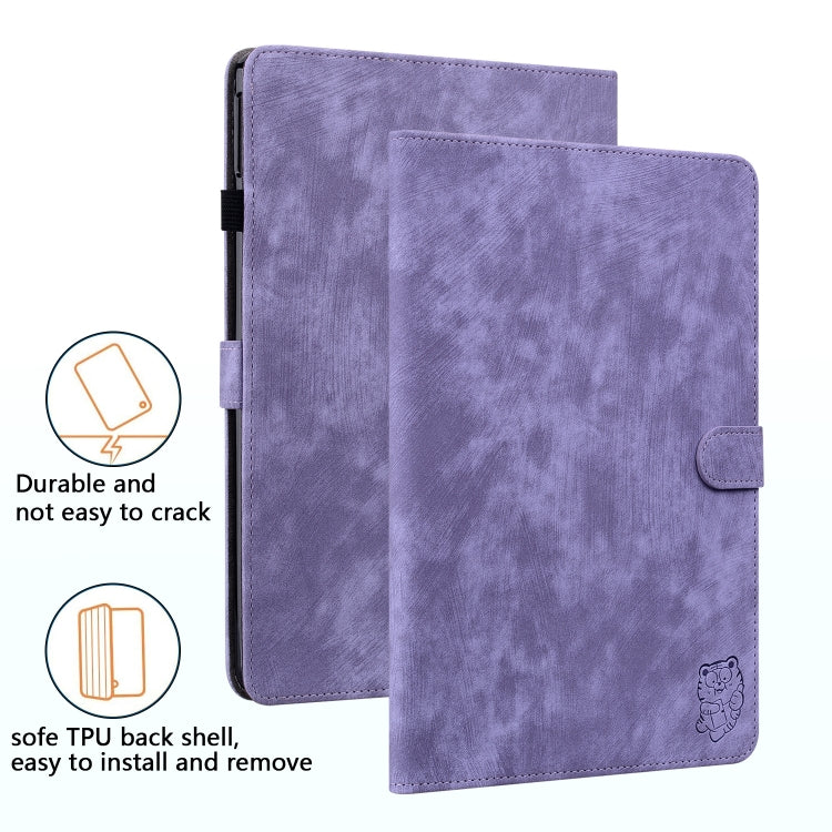 For Lenovo Tab P11 Pro Gen 2 11.2 Tiger Pattern Flip Leather Tablet Case(Purple) - free shipping - PMC TechLife - Order now!