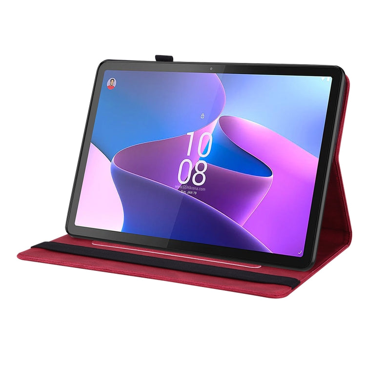 For Lenovo Tab P11 Gen 2 11.5 Butterfly Flower Embossed Leather Tablet Case(Red) - Lenovo by PMC TechLife | Online Shopping South Africa | PMC TechLife | Buy Now Pay Later Mobicred