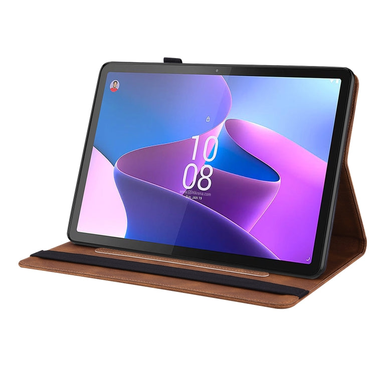 For Lenovo Tab P11 Gen 2 11.5 Butterfly Flower Embossed Leather Tablet Case(Brown) - Lenovo by PMC TechLife | Online Shopping South Africa | PMC TechLife | Buy Now Pay Later Mobicred