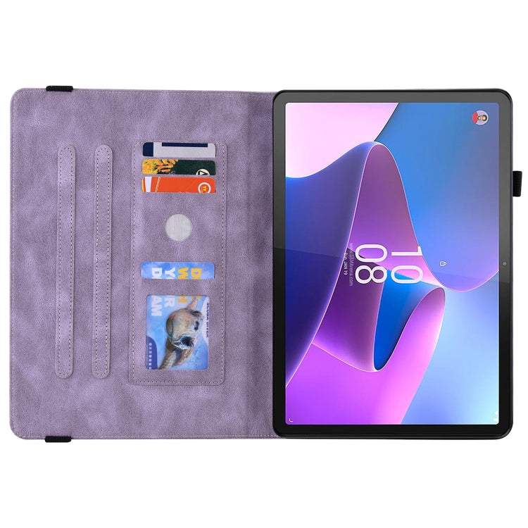 For Lenovo Tab P11 Gen 2 11.5 Butterfly Flower Embossed Leather Tablet Case(Purple) - Lenovo by PMC TechLife | Online Shopping South Africa | PMC TechLife | Buy Now Pay Later Mobicred