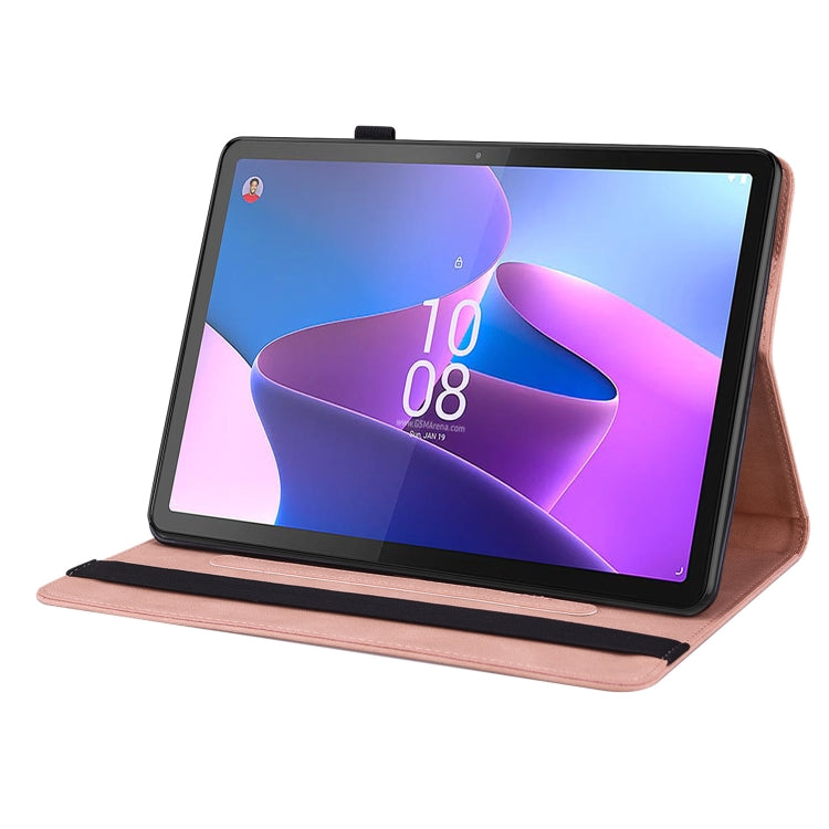 For Lenovo Tab P11 Gen 2 11.5 Butterfly Flower Embossed Leather Tablet Case(Rose Gold) - Lenovo by PMC TechLife | Online Shopping South Africa | PMC TechLife | Buy Now Pay Later Mobicred