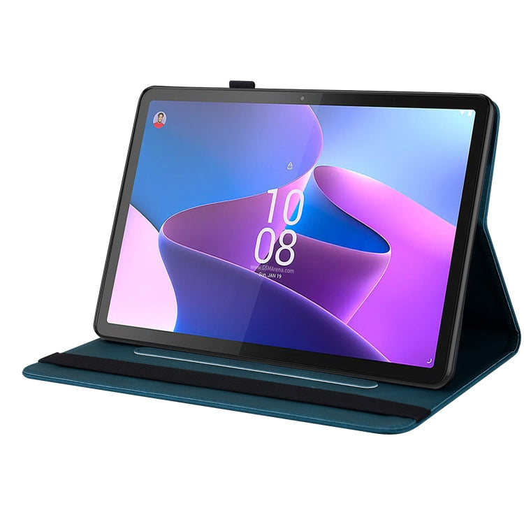 For Lenovo Tab P11 Pro Gen 2 11.2 Butterfly Flower Embossed Leather Tablet Case(Blue) - Lenovo by PMC TechLife | Online Shopping South Africa | PMC TechLife | Buy Now Pay Later Mobicred