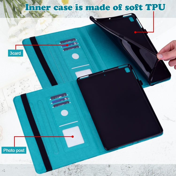For Lenovo Tab P11 Pro Gen 2 Tree & Deer Pattern Embossed Leather Tablet Case(Blue) - Lenovo by PMC TechLife | Online Shopping South Africa | PMC TechLife | Buy Now Pay Later Mobicred