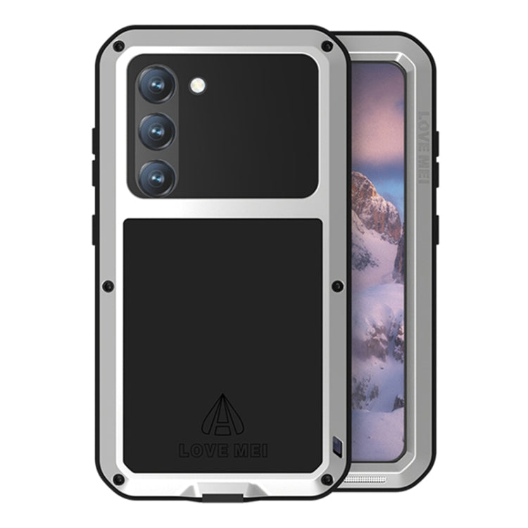 For Samsung Galaxy S23 5G LOVE MEI Metal Shockproof Life Waterproof Dustproof Phone Case(Silver) - Galaxy S23 5G Cases by LOVE MEI | Online Shopping South Africa | PMC TechLife | Buy Now Pay Later Mobicred