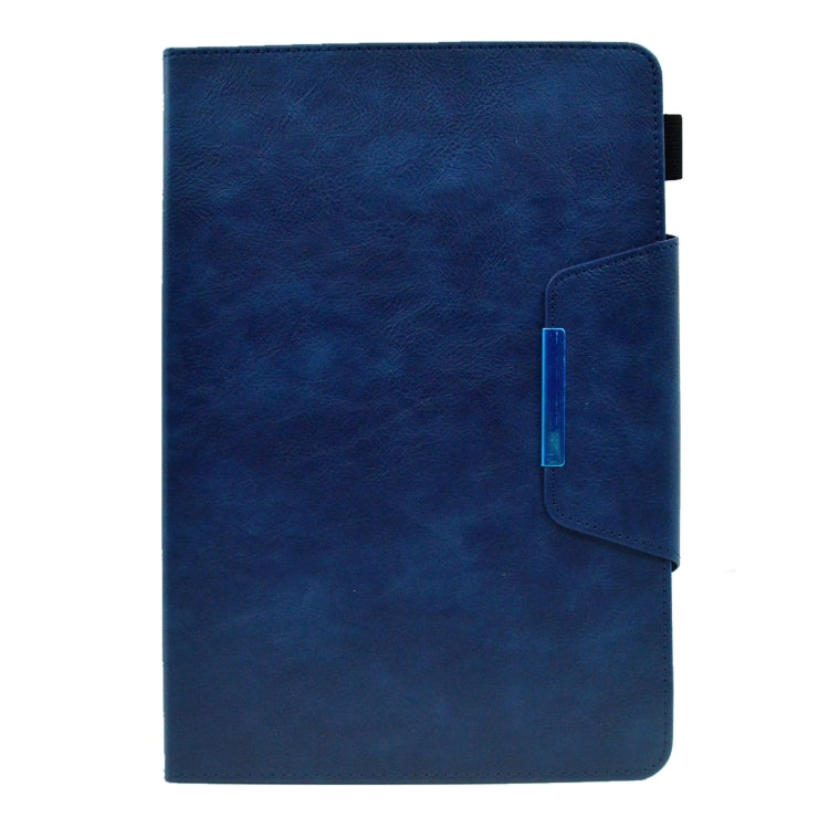 For 7 inch Suede Cross Texture Magnetic Clasp Leather Tablet Case(Blue) - 7 inch by PMC TechLife | Online Shopping South Africa | PMC TechLife | Buy Now Pay Later Mobicred