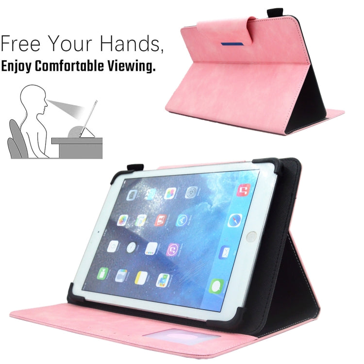For 8 inch Suede Cross Texture Magnetic Clasp Leather Tablet Case(Pink) - free shipping - PMC TechLife - Order now!