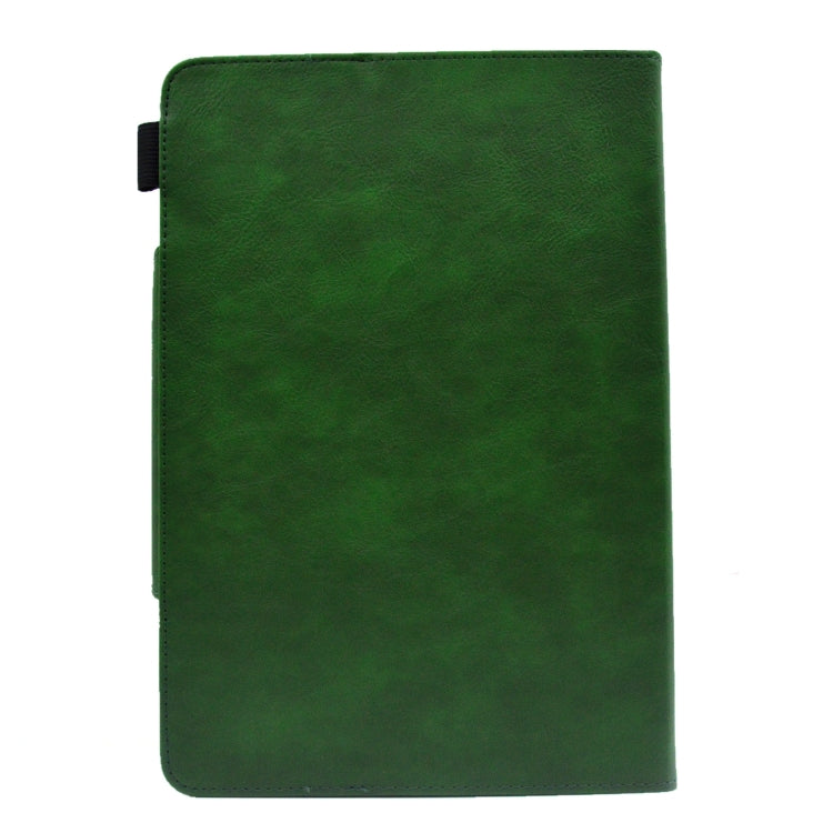 For 10 inch Suede Cross Texture Magnetic Clasp Leather Tablet Case(Green) - 10 - 11 inch by PMC TechLife | Online Shopping South Africa | PMC TechLife | Buy Now Pay Later Mobicred