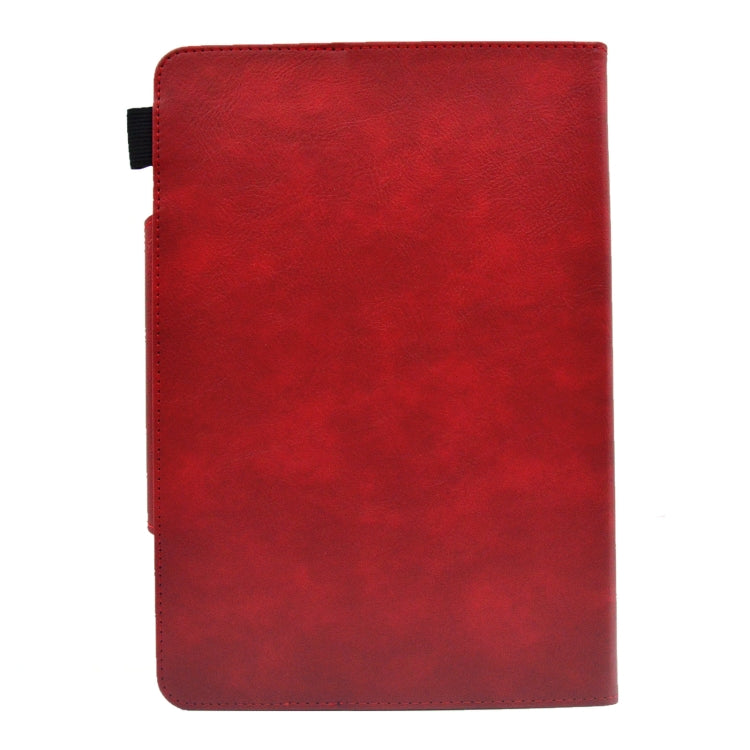 For 10 inch Suede Cross Texture Magnetic Clasp Leather Tablet Case(Red) - 10 - 11 inch by PMC TechLife | Online Shopping South Africa | PMC TechLife | Buy Now Pay Later Mobicred