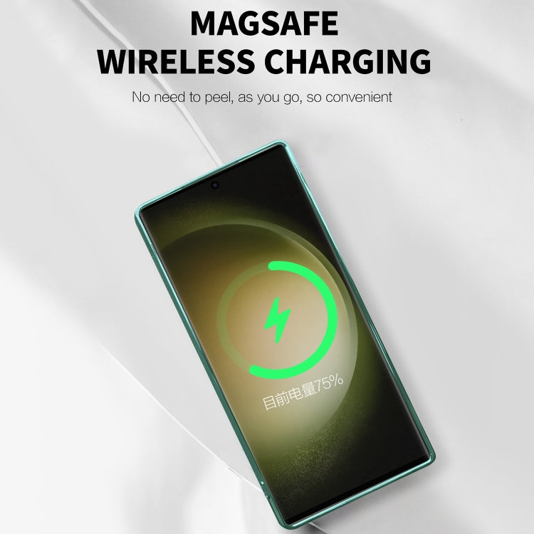 For Samsung Galaxy S23 Ultra 5G CD Texture Plating TPU MagSafe Phone Case with Lens Film(Royal Blue) - Galaxy S23 Ultra 5G Cases by PMC TechLife | Online Shopping South Africa | PMC TechLife