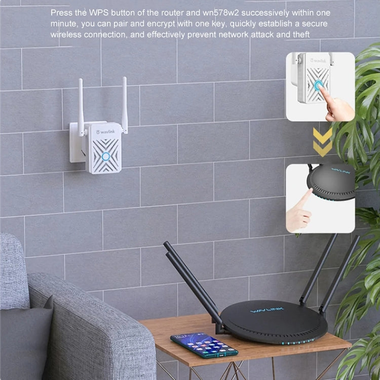Wavlink WN578W2 300Mbps 2.4GHz WiFi Extender Repeater Home Wireless Signal Amplifier(US Plug) - free shipping - PMC Jewellery - Order now!