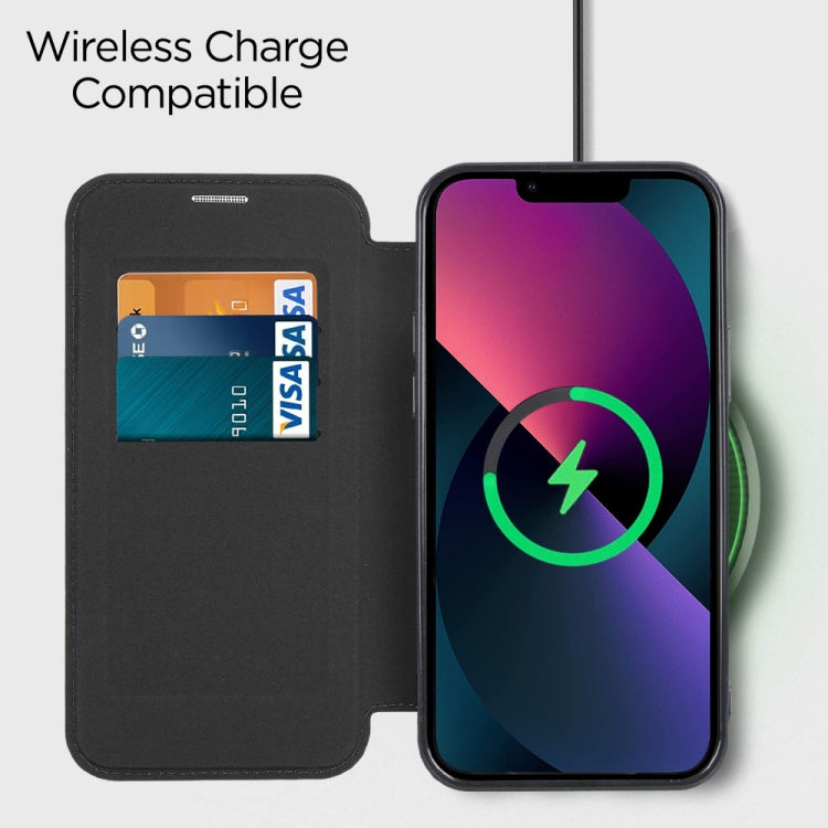 For iPhone 14 MagSafe Magnetic RFID Anti-theft Leather Phone Case(Black) - iPhone 14 Cases by PMC TechLife | Online Shopping South Africa | PMC TechLife