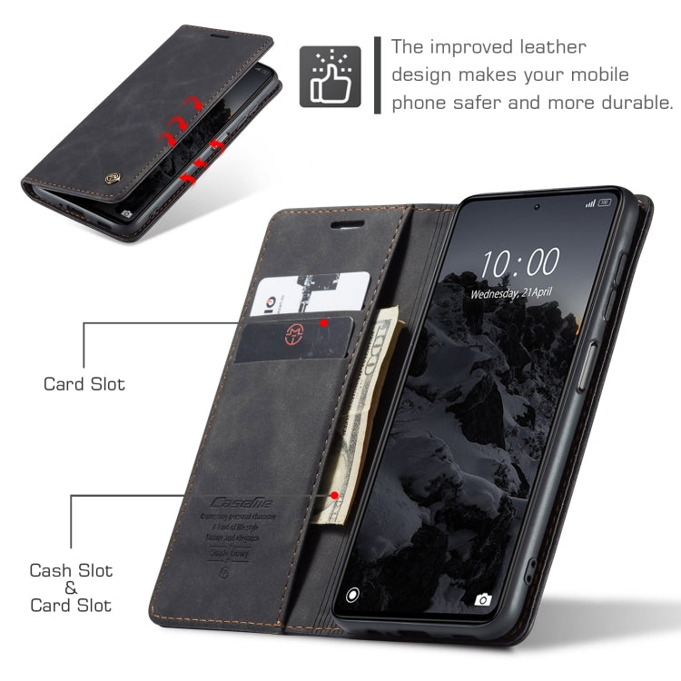For Xiaomi Redmi Note 12 5G / Poco X5 CaseMe 013 Multifunctional Horizontal Flip Leather Phone Case(Black) - free shipping - PMC Jewellery - Order now!