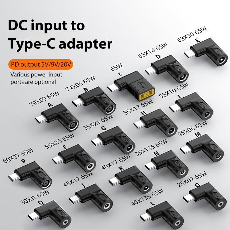 7.9x0.9mm 65W DC Input to USB-C / Type-C PD Power Adapter - Cable & Adapters by PMC TechLife | Online Shopping South Africa | PMC TechLife