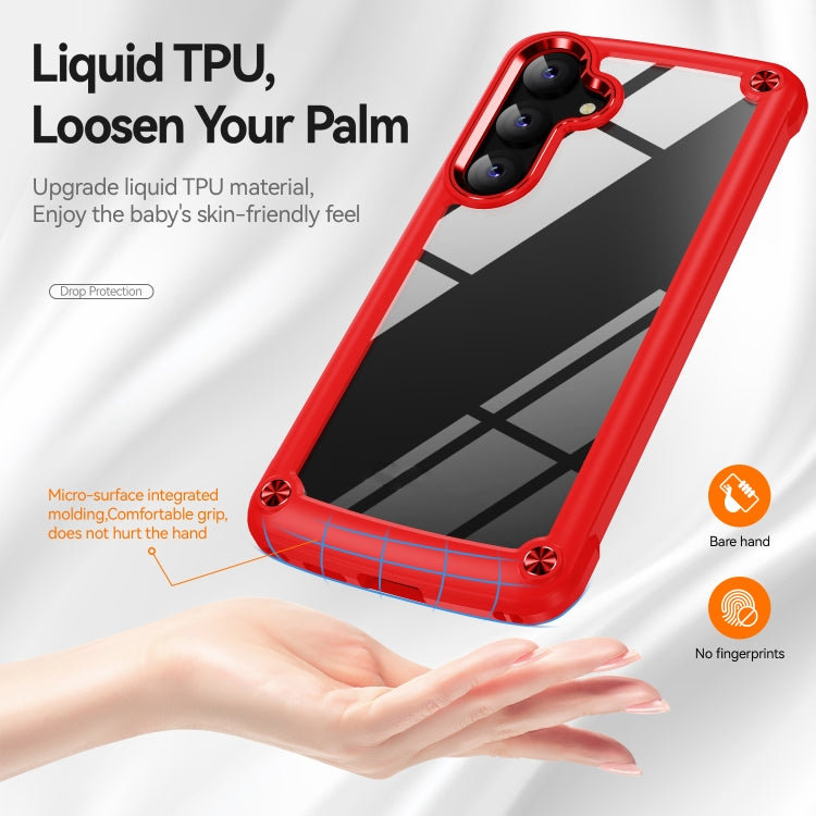For Samsung Galaxy S24+ 5G TPU + PC Lens Protection Phone Case(Red) - Galaxy S24+ 5G Cases by PMC TechLife | Online Shopping South Africa | PMC TechLife