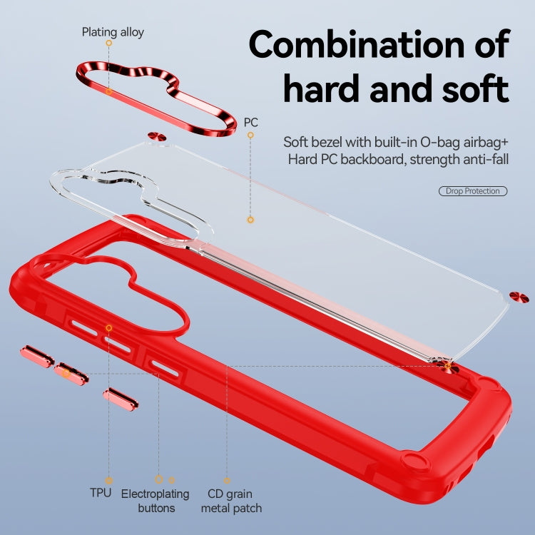 For Samsung Galaxy S24+ 5G TPU + PC Lens Protection Phone Case(Red) - Galaxy S24+ 5G Cases by PMC TechLife | Online Shopping South Africa | PMC TechLife