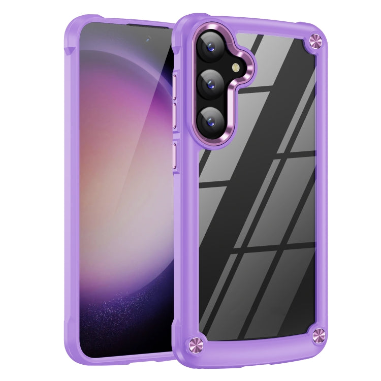 For Samsung Galaxy S24+ 5G TPU + PC Lens Protection Phone Case(Purple) - Galaxy S24+ 5G Cases by PMC TechLife | Online Shopping South Africa | PMC TechLife