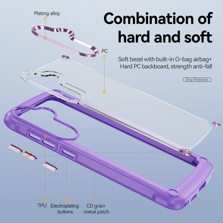 For Samsung Galaxy S24 5G TPU + PC Lens Protection Phone Case(Purple) - Galaxy S24 5G Cases by PMC TechLife | Online Shopping South Africa | PMC TechLife