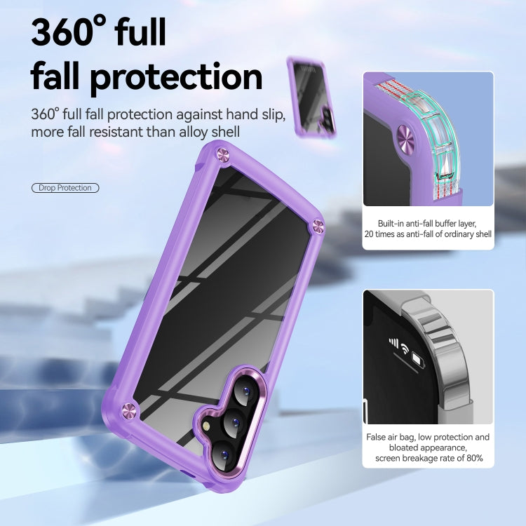 For Samsung Galaxy S24 5G TPU + PC Lens Protection Phone Case(Purple) - Galaxy S24 5G Cases by PMC TechLife | Online Shopping South Africa | PMC TechLife