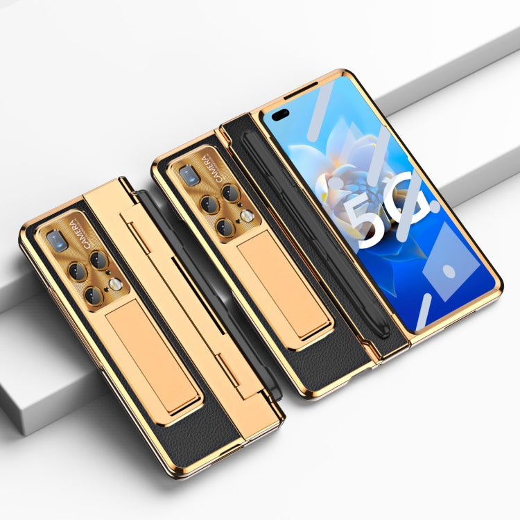 For Huawei Mate X2 Integrated Full Coverage Hinge Phone Case with Stylus(Gold+Black) - Huawei Cases by PMC TechLife | Online Shopping South Africa | PMC TechLife | Buy Now Pay Later Mobicred