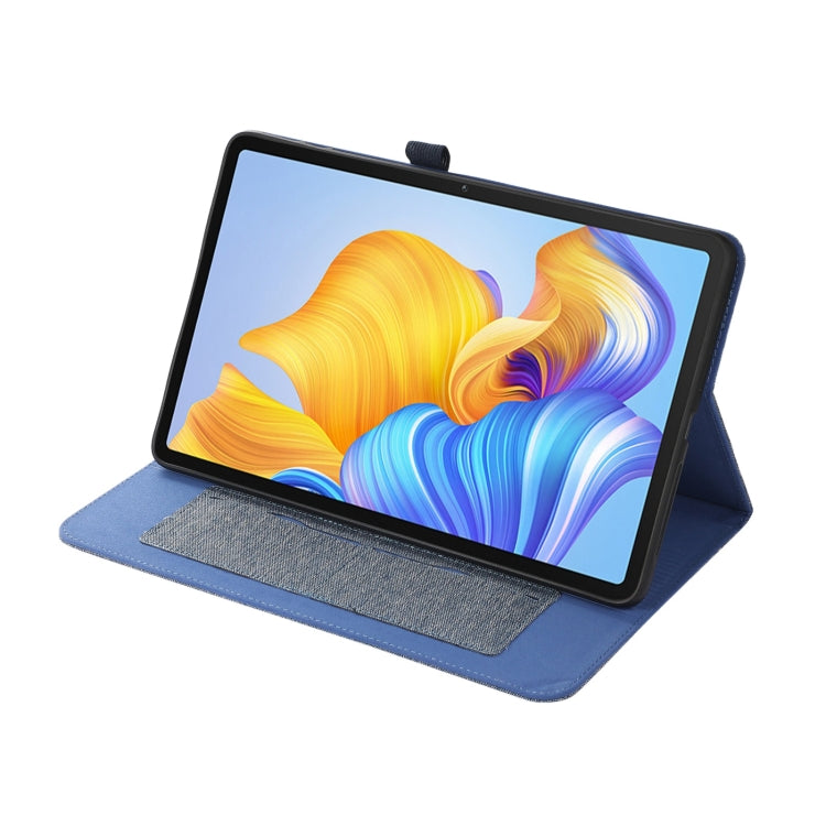 For Honor Pad 9 Pro / V8 Pro Fabric Leather Tablet Case(Blue) - Honor by PMC TechLife | Online Shopping South Africa | PMC TechLife | Buy Now Pay Later Mobicred