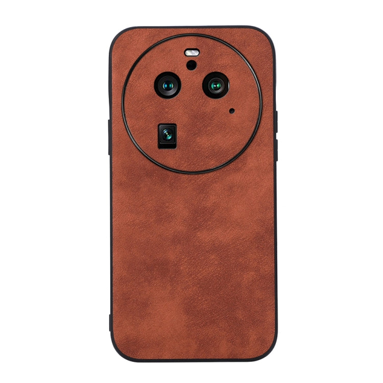 For OPPO Find X6 Pro Morocco Texture PU Phone Case(Brown) - OPPO Cases by PMC TechLife | Online Shopping South Africa | PMC TechLife | Buy Now Pay Later Mobicred