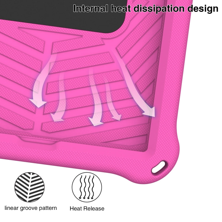 For Lenovo Tab K10 Spider King Silicone Protective Tablet Case(Rose Red) - Lenovo by PMC TechLife | Online Shopping South Africa | PMC TechLife | Buy Now Pay Later Mobicred