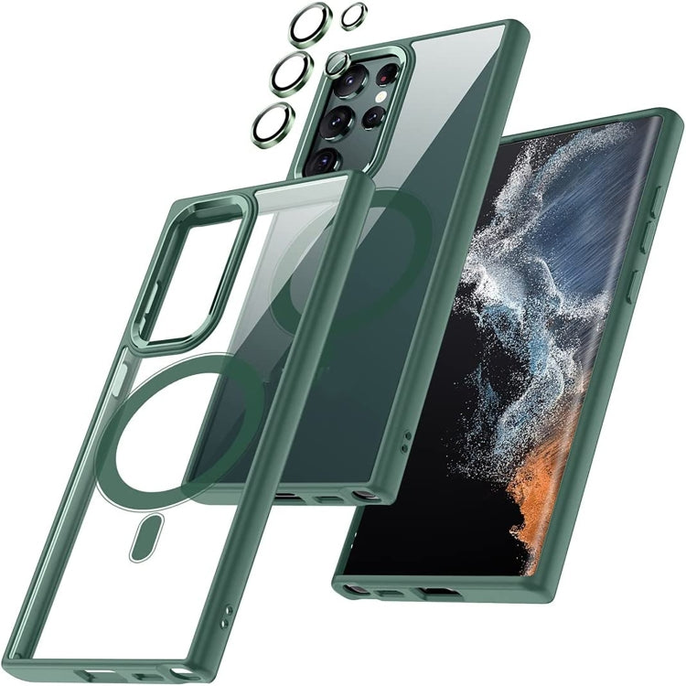 For Samsung Galaxy S23 Ultra 5G Acrylic PC MagSafe Magnetic Phone Case(Green) - Galaxy S23 Ultra 5G Cases by PMC TechLife | Online Shopping South Africa | PMC TechLife