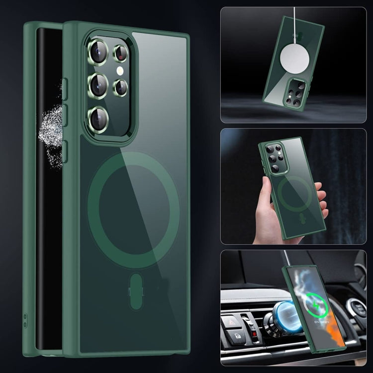For Samsung Galaxy S23 Ultra 5G Acrylic PC MagSafe Magnetic Phone Case(Green) - Galaxy S23 Ultra 5G Cases by PMC TechLife | Online Shopping South Africa | PMC TechLife