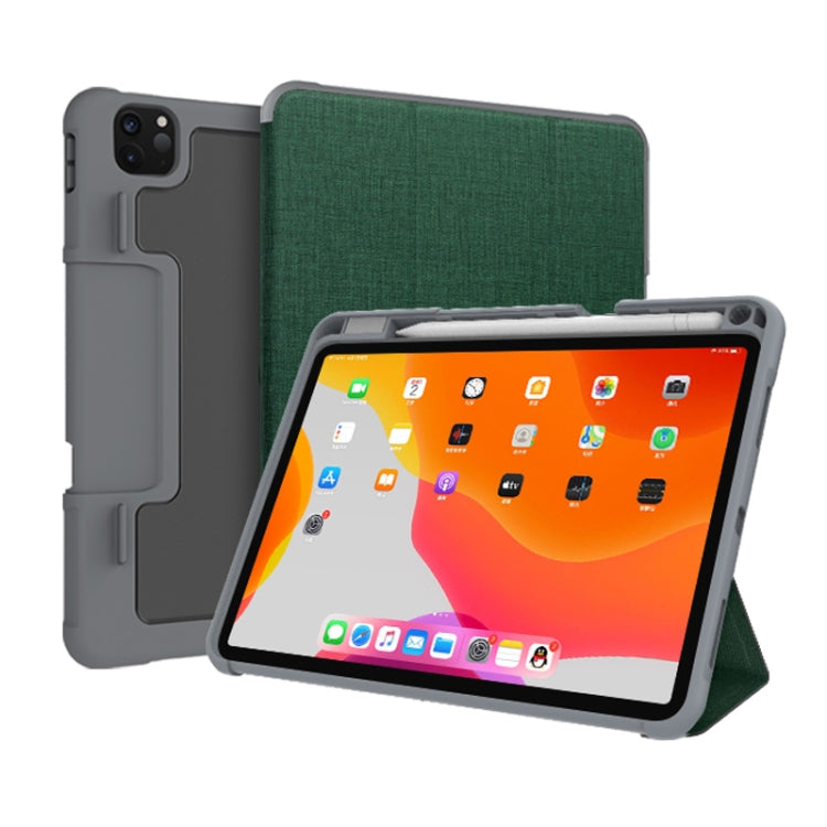 For iPad Pro 11 2022 / 2021 / 2020 Mutural Horizontal Flip Leather Tablet Case with Holder & Pen Slot(Dark Green) - free shipping - PMC TechLife - Order now!