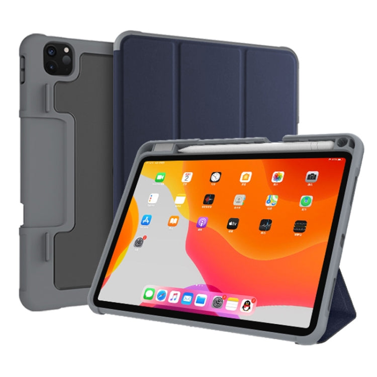 For iPad Pro 11 2022 / 2021 / 2020 Mutural Horizontal Flip Leather Tablet Case with Holder & Pen Slot(Dark Blue) - free shipping - PMC TechLife - Order now!