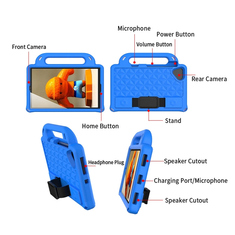 For Lenovo Tab M8 4th Gen Diamond Series EVA Anti-Fall Shockproof Sleeve Tablet Case with Holder & Strap(Blue) - free shipping - PMC TechLife - Order now!